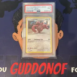 PSA 9 MINT 2019 Pokemon Detective Pikachu LICKITUNG #16 Holo Rare - Image 1