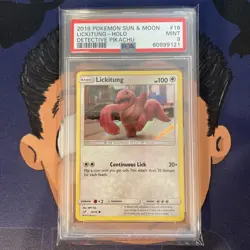 PSA 9 MINT 2019 Pokemon Detective Pikachu LICKITUNG #16 Holo Rare - Image 2