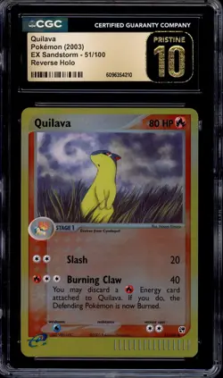 2003 Pokemon EX Sandstorm Quilava-Reverse Foil #51 CGC 10 PRISTINE - Image 1