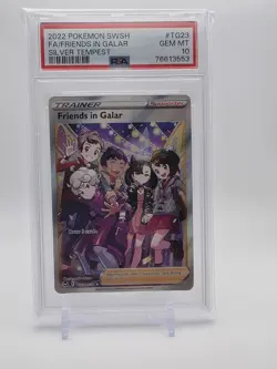 Pokemon TCG Friends in Galar TG23/TG30 SWSH12 Silver Tempest Ultra Rare PSA 10 - Image 1