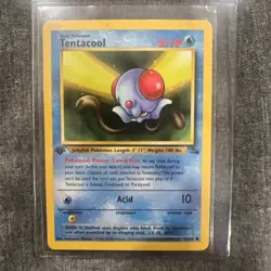 Pokemon TCG Tentacool Fossil 56/62 1st Edition LP - Image 1