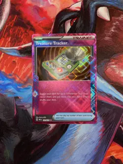 Pokemon Treasure Tracker 131/131 Prismatic Evolutions Ace Spec Holo Near Mint - Image 1