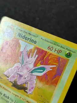 Nidorino 37/102 Base Set 1st Edition Shadowless Uncommon Vintage Pokemon TCG MP - Image 5