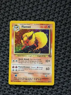 Pokemon TCG Flareon Jungle 3/64 Holo Unlimited Holo Rare - Image 1