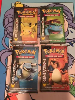 EACH **ARTWORK** POKEMON TCG~4X GENERATIONS BOOSTER PACK FACTORY SEALED - Image 1