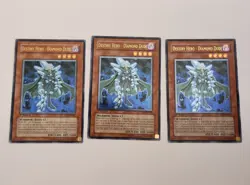 Yugioh Ultimate Rare 1st Ed Destiny Hero - Diamond Dude - EOJ-EN003 X3 Playset - Image 1