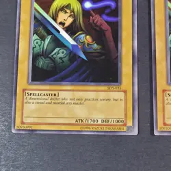 Yugioh TCG - 2x Neo the Magic Swordsman - SDY-035 - LP/NM Vintage 2002 Unlimited - Image 4