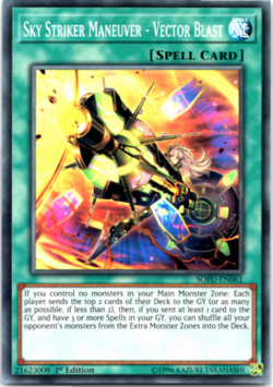 Sky Striker Maneuver - Vector Blast! - SOFU-EN061 Super Rare 1st Edition Yugioh - Image 1