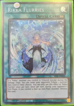 YuGiOh Rikka Flurries Secret Rare 1st Edition SESL-EN024 NM - Image 1