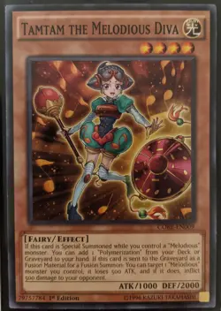 YuGiOh Tamtam the Melodious Diva 1st Edition CORE-EN009/MP16-EN055 - Image 1