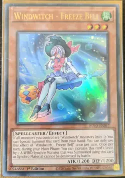 YuGiOh Windwitch - Freeze Bell Ultra Rare 1st Edition BLVO-EN017 NM - Image 1
