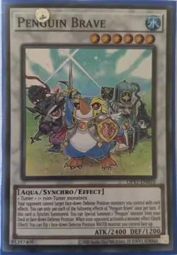 YuGiOh Penguin Brave Super Rare OP17-EN010 NM - Image 1