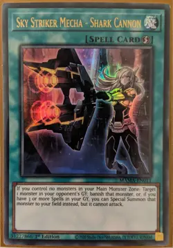 YuGiOh Sky Striker Mecha - Shark Cannon Ultra Rare 1st Edition MAMA-EN011 - Image 1