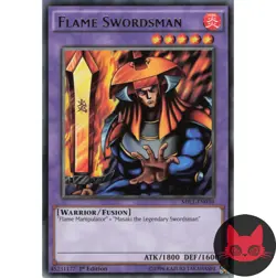 Yugioh Flame Swordsman MILI-EN038 Rare 1st Edition NM - Image 1