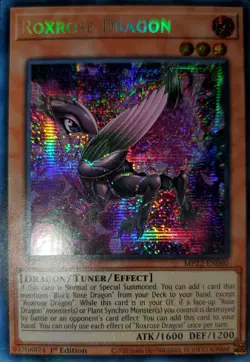 Yugioh Roxrose Dragon SCR 1st Ed. MP22-EN060 Near Mint - Image 1