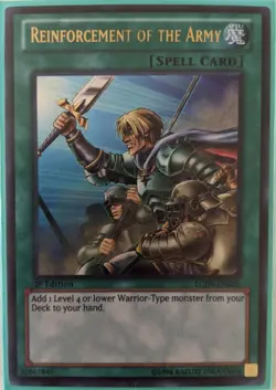 YuGiOh Reinforcement of the Army Ultra Rare 1st Edition LCJW-EN286 - Image 1