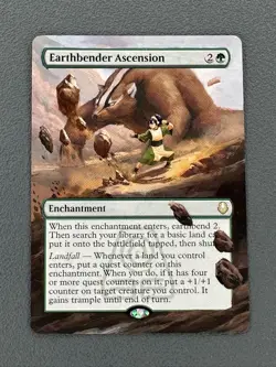 Earthbender Ascension MTG Avatar: The Last Airbender Hand Painted Altered Art v - Image 1