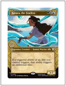 1x Katara, the Fearless, Showcase Art, Avatar The Last Airbender, MTG NM - Image 1