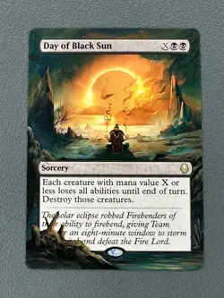 Day of Black Sun MTG Avatar The Last Airbender Hand Painted Extended Altered Art - Image 1