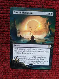 Day of Black Sun MTG Avatar The Last Airbender Hand Painted Extended Altered Art - Image 2