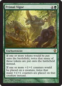 1 x Primal Vigor - Commander 2013 - Moderate Play - MTG - Image 1