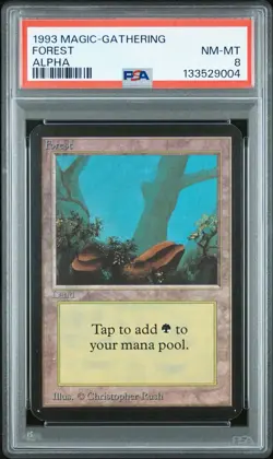 1993 MTG Forest Alpha - PSA 8 - Image 1