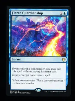 * * 1x Fierce Guardianship x1 * * Commander 2020 MTG Pack Fresh Unplayed - Image 1