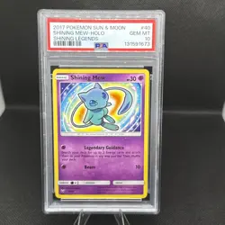 2017 Pokemon TCG Mew HOLO Shining Legends #40 PSA 10 - Image 1