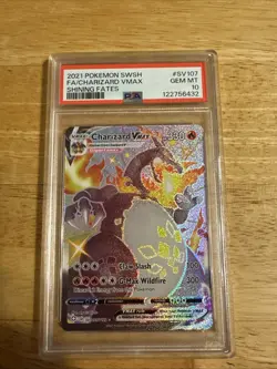 CHARIZARD VMAX 2021 Pokemon #SV107/SV122 PSA 10 GEM-MINT Shining Fates FULL ART - Image 1