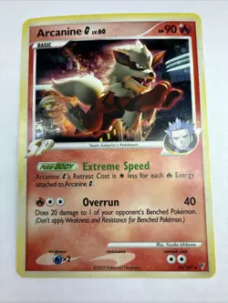 Arcanine 2009 Pokemon Platinum Supreme G Lv. 60 Victors Holo Rare With Cyrus - Image 2