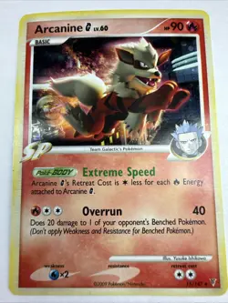 Arcanine 2009 Pokemon Platinum Supreme G Lv. 60 Victors Holo Rare With Cyrus - Image 3