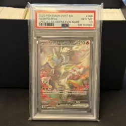 2025 POKEMON WHT EN-WHITE FLARE SPECIAL ILLUSTRATION RARE RESHIRAM EX PSA 10 - Image 1