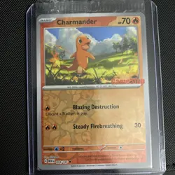 Pokemon SEALED Charmander 004/165 Gamestop Exclusive Promo Reverse Holofoil!! - Image 1