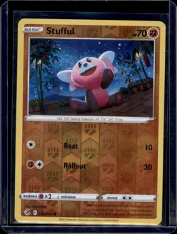 Stufful 150/264 Reverse Holo SWSH08: Fusion Strike Pokemon TCG NM+ - Image 1