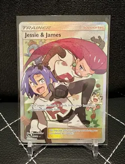 Pokemon TCG Jessie & James Trainer Full Art Ultra Rare Card 68/68 Hidden Fates - Image 1