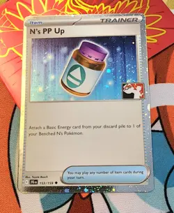 Pokemon N's PP Up 153/159 Prize Pack Series Cards Cosmo Holo Pack Fresh - NM - Image 1