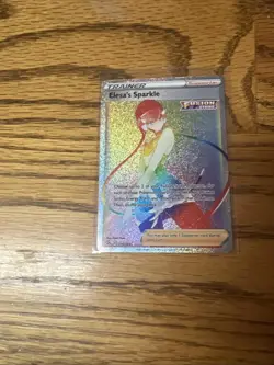 Pokemon TCG Elesa's Sparkle Fusion Strike Holo Card 260/264 Rainbow Rare ￼ - Image 1