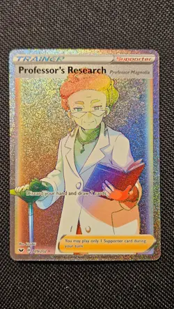 Pokemon TCG Professor's Research (Secret) 209/202 Swsh01 Rainbow Rare Holo NM - Image 2