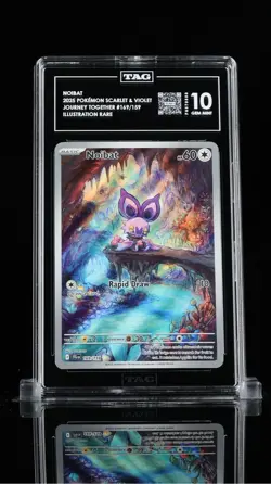2025 POKEMON JOURNEY TOGETHER #169/159 NOIBAT ILLUSTRATION RARE TAG 10 PSA - Image 1