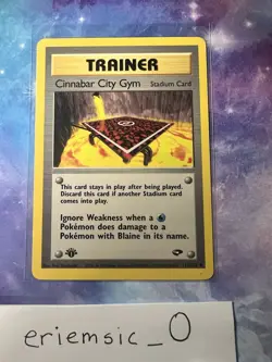 Vintage 1st Edition Pokemon Cinnabar City Gym Challenge Uncommon Card 113/132 - Image 1