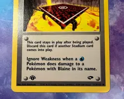Vintage 1st Edition Pokemon Cinnabar City Gym Challenge Uncommon Card 113/132 - Image 4