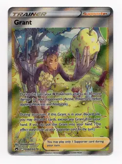 Grant GG62/GG70 Full Art Trainer Crown Zenith Galarian Gallery Pokemon NM - Image 3