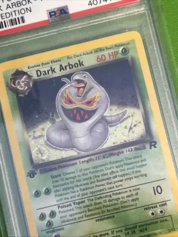PSA GRADE 10 POKEMON ROCKET DARK ARBOK - HOLO #2 - 1ST EDITION - GEM MINT WOTC - Image 4