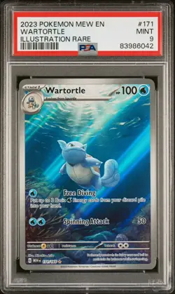 Wartortle Pokemon 151 Holo Illustration Rare PSA9 171/165 - Image 1