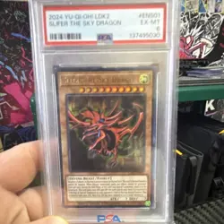 Yu-Gi-Oh! TCG LDK2 2024 Slifer The Sky Dragon #EN501 Effect PSA 6 Card - Image 1