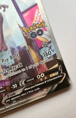 Pokemon GO TCG Mewtwo V 072/078 Alternate Alt Full Art Holo Foil NM Card 2022 - Image 5