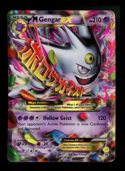 #2 M Gengar EX XY166 Black Star Promo 2016 SHINY Holo Rare Pokemon Card TCG - Image 1