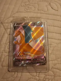 Pokemon TCG Sealed Charizard v Promo Card SWSH050 Holo Rare - Image 1