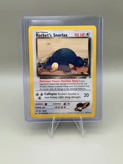 Pokemon TCG Rockets Snorlax 33/132 Gym Heroes Unlimited Card - Image 1