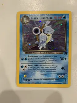 Pokemon Dark Blastoise TCG Team Rocket 3/82 Holo Unlimited Rare Card LP - Image 1